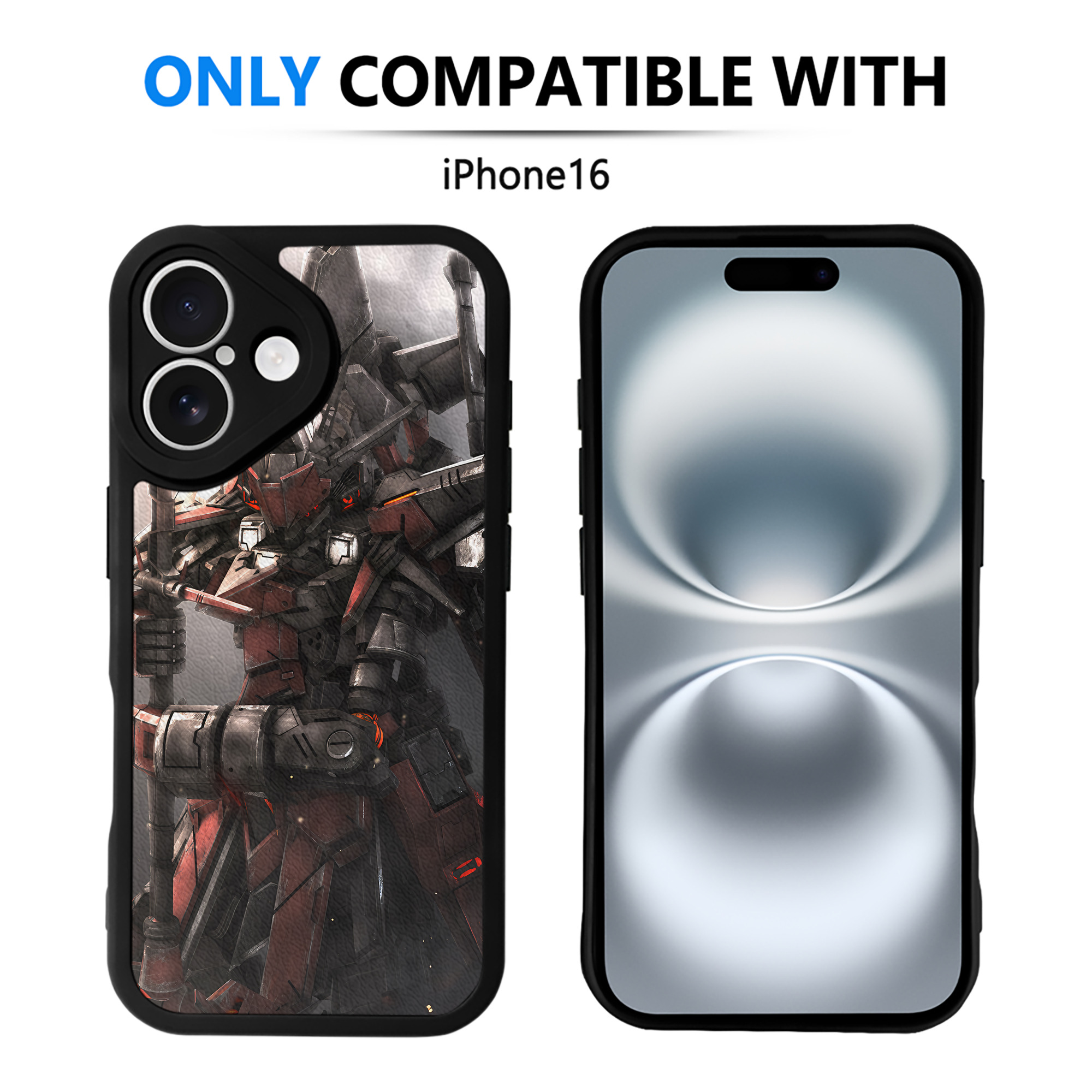 （画像用） 機動戦士ガンダム Mobile Suit Gundam 【iPhone 16シリーズ対応】シリコンスマホケース（レザー調） 材質：シリコン